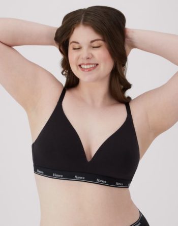 Hanes Originals Women's Contour Bra, Moisture-Wicking Stretch Cotton #MHO104