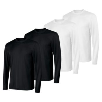 Hanes Sport Cool DRI Men's Performance Long Sleeve T-Shirt, Value 4-Pack #O482L4