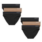 Hanes Originals Women's Seamless Rib Bikini Underwear, Neutrals, 6-Pack #MH12P6
