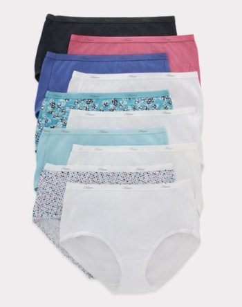 Hanes Women's Breathable Cotton Brief Underwear, White or Assorted, 10-Pack #PW40WH