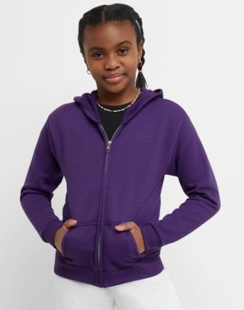 Hanes EcoSmart Girls' Full-Zip Hoodie #OK270