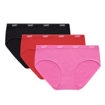 Hanes Moves Women's 360 Degree Flex Hipster Underwear, 3-Pack #HM41SW