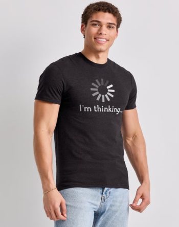 Hanes Men's I'm Thinking Graphic Tee #GT49????Y06382
