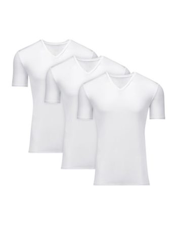 Hanes Moves Ultimate Men's Breathable V-neck T-Shirt, X-Temp, White, 3-Pack #UM2VW3