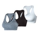 Hanes Sport Women's Seamless Racerback Sports Bra, 3-Pack #O90033