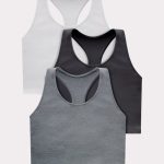 Hanes Originals Women's Racerback Crop Tank Top with Built-In Bra, 3-Pack #HFA004