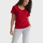 Hanes Perfect-T Women's V-Neck Cotton T-Shirt #OS04V