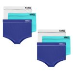 Hanes Originals Women's Seamless Rib Boyfit Underwear, Assorted, 6-Pack #MH14FA