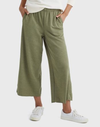Hanes Originals Women's French Terry Wide Leg Cropped Pants #WFT590