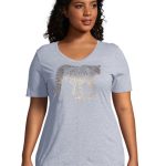 Hanes Just My Size Women's Graphic T-Shirt, Gold Leopard (Plus Size) #GTJ181??Y07189