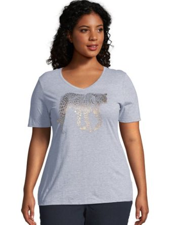 Hanes Just My Size Women's Graphic T-Shirt, Gold Leopard (Plus Size) #GTJ181??Y07189