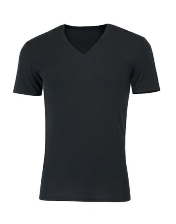 Hanes Perfect Flex Men's Tee, Black V-Neck Undershirt, 1-Pack #UJTVB1