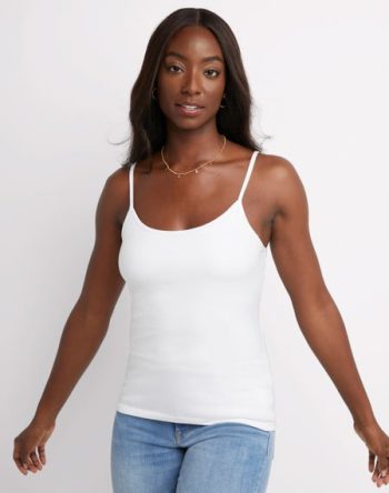 Hanes Women's Stretch Cami with Built-In Shelf Bra #O9342