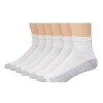 Hanes Double Tough Men's Big & Tall Ankle Socks, Shoe Sizes 12-14, 6-Pairs #145L6