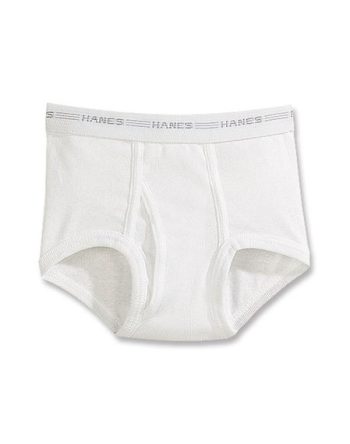 Hanes Boys' White Briefs, Value 6-Pack #B252P6
