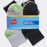 Hanes Boys' Ankle Socks, Super Value Pack, 20-Pairs #HBAN20