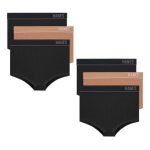 Hanes Originals Women's Seamless Rib Boyfit Underwear, Neutrals, 6-Pack #MH14P6