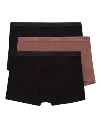 Hanes Originals Women's SuperSoft Boxer Brief Underwear, 3-Pack #OB49AS