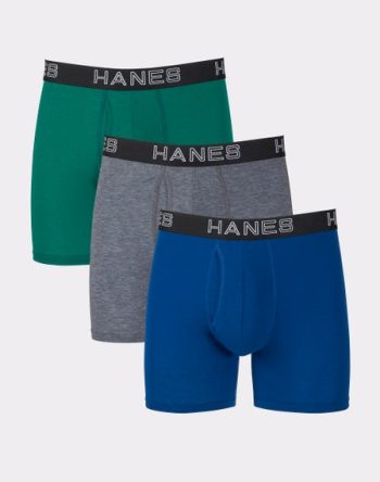 Hanes Ultimate Total Support Pouch Big Men's Boxer Brief Underwear, Assorted, 3-Pack (Big & Tall Sizes) #UFSBS3