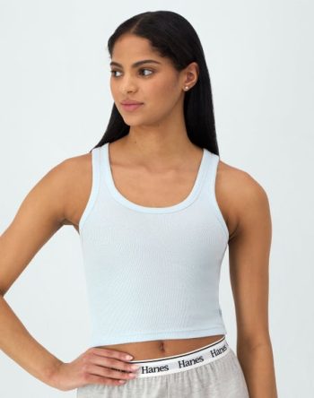Hanes Originals Comfywear Women's Rib Crop Tank #HLW001