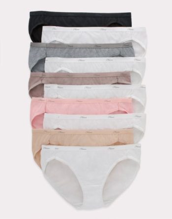 Hanes Women's Cotton Bikini Underwear, Cool Comfort, 10-Pack #PW42AS