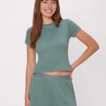 Hanes Originals Women's Supersoft Comfywear Rib Baby Doll Tee #HLW215