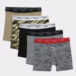 Hanes Originals Boys' Boxer Brief Underwear, Camo & Assorted, 5-Pack #BROBB4
