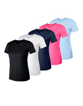 Hanes Sport Cool DRI Women's Performance V-Neck T-Shirt, 5-Pack #O483V5