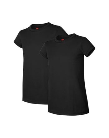Hanes Essentials Girls' Cotton T-Shirt, 2-Pack #OK0102