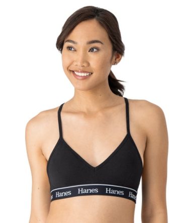 Hanes Originals Comfywear Women's Sleep Crop Bralette #HLW003