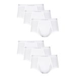 Hanes Men's White Brief Underwear, 6-Pack #2252P6