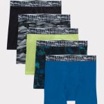 Hanes Moves Boys' Breathable Mesh Boxer Brief Underwear, X-Temp, Assorted, 5-Pack #BX88F5