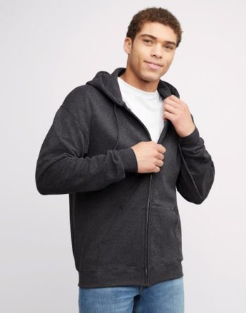 Hanes Ultimate Men's Full-Zip Heavyweight Fleece Hoodie #OF280