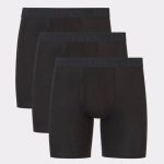 Hanes Originals Ultimate Men's SuperSoft Boxer Brief Underwear, Black, 3-Pack #UO2BA3