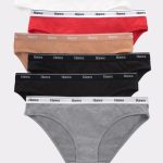 Hanes Originals Women's Bikini Underwear, Breathable Stretch Cotton, 6-Pack #OC42AS