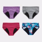 Hanes Comfort, Period. Girls' Hipster Period Underwear, Moderate Protection, Assorted, 4-Pack #GAPHP4