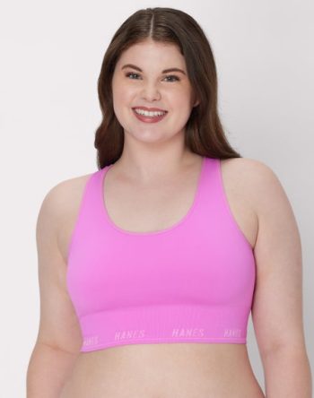 Hanes Moves Women's 360�� Light Support Seamless Racerback Bralette #MHM006
