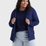 Hanes Just My Size Women's Full-Zip Slub Hoodie (Plus Size) #OJ168